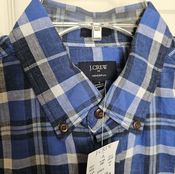 NWT J.Crew Men's Button Down Plaid - Picture 1 of 4